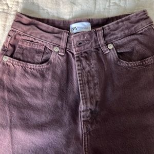 Zara burgundy jeans size 2